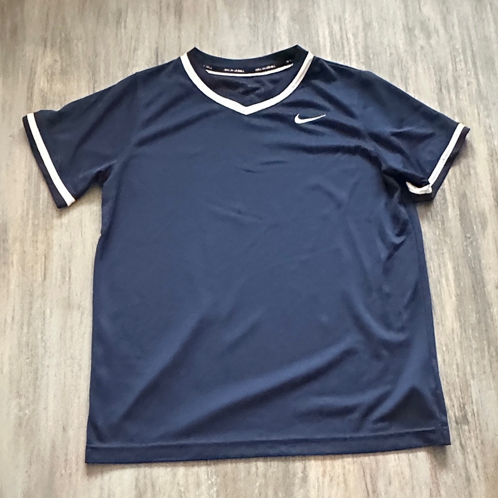 Nike Boys Dark Blue Short Sleeve Tee